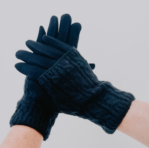 3 in 1 Cable Knit Gloves