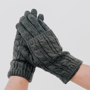 3 in 1 Cable Knit Gloves