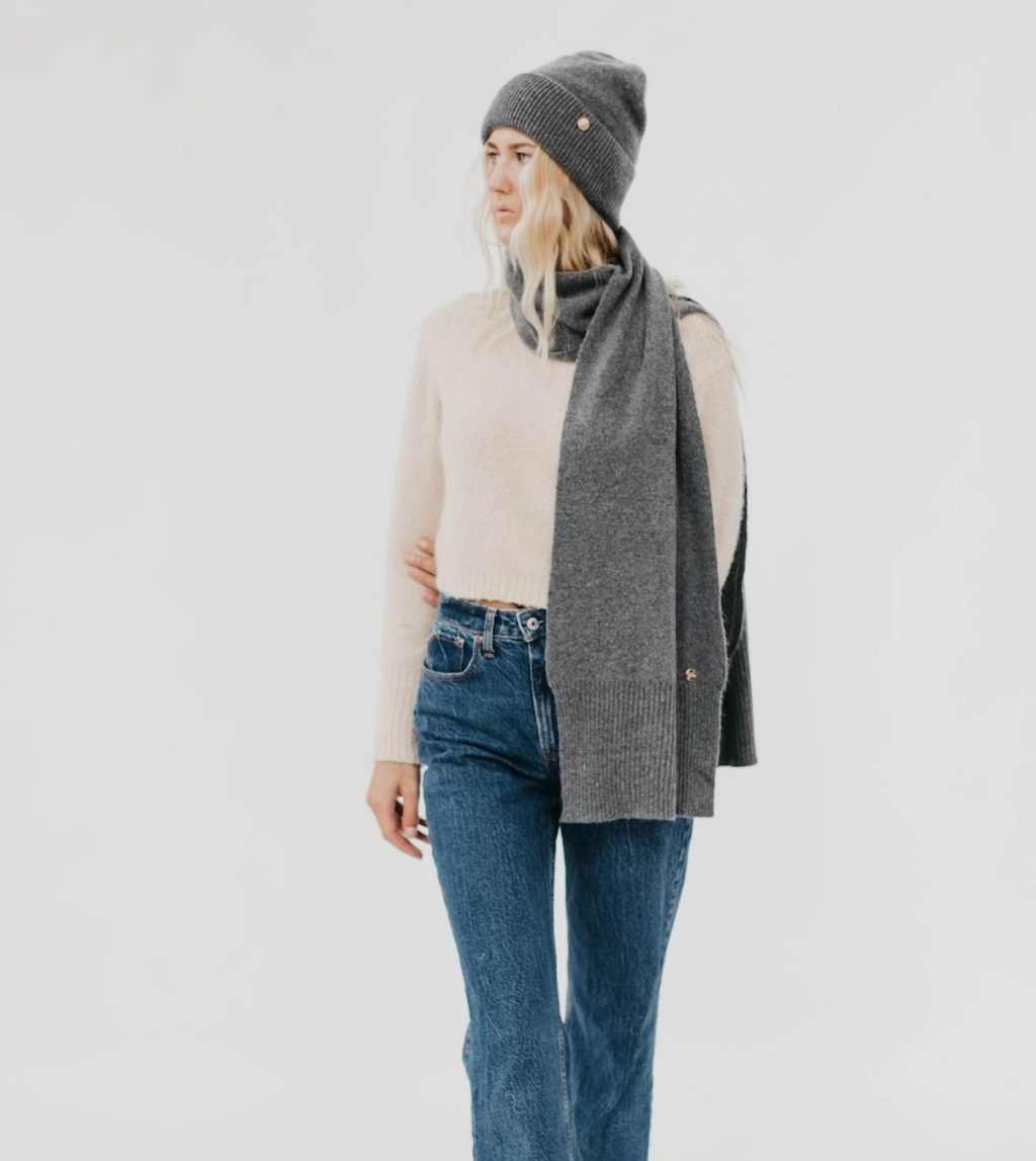 Cassidy Cashmere Wrap and Beanie Duo