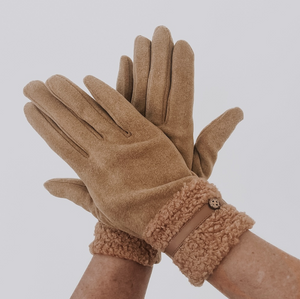 Teddy Fur Cuff Gloves