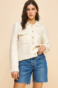 Button Down Sweater Jacket