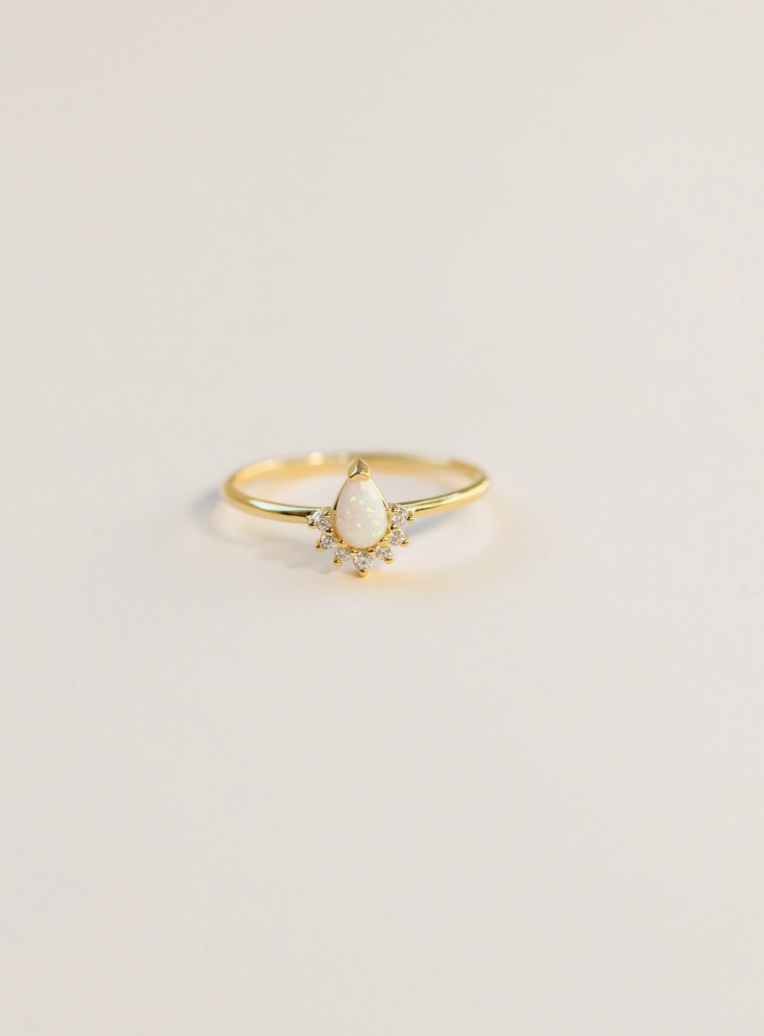 Opal Burst Ring