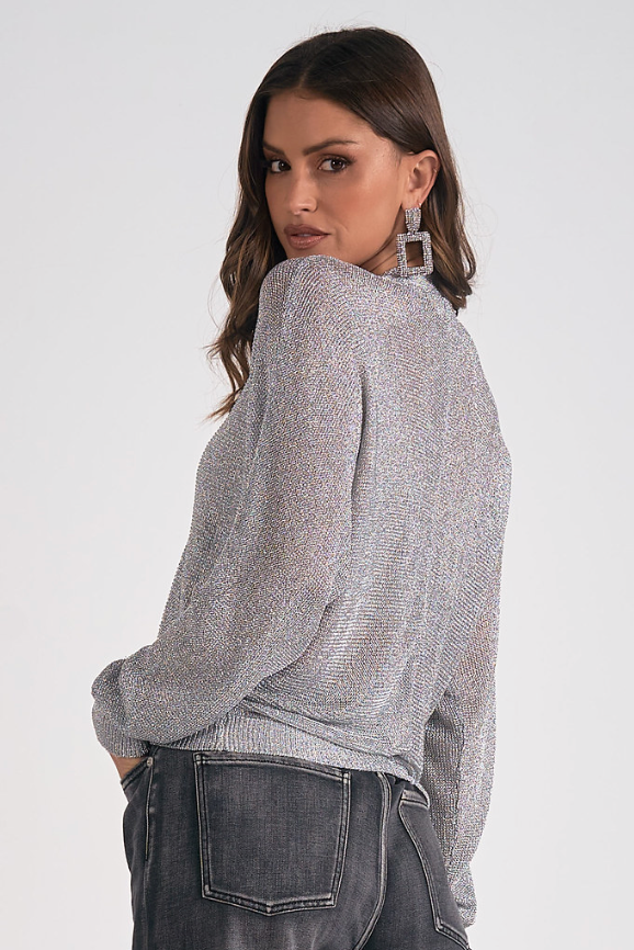 Metallic Cardigan Sweater