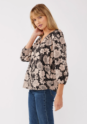 Flora Button Down Blouse