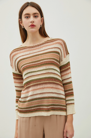 Vintage Striped Breezy Sweater