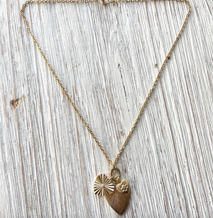 Triple Heart Charm Necklace