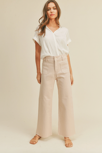 Front Pocket Wide Leg Pants