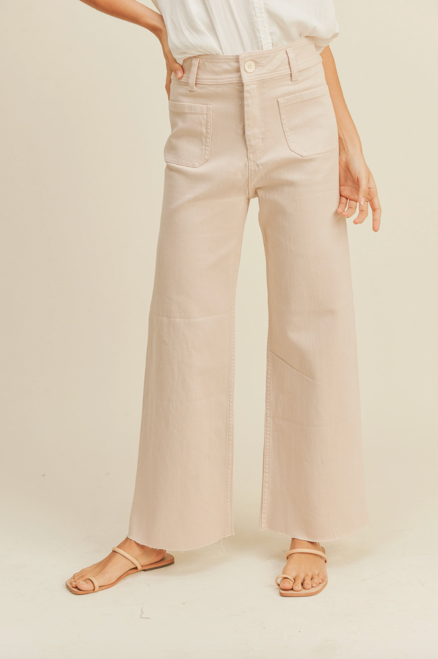 Front Pocket Wide Leg Pants