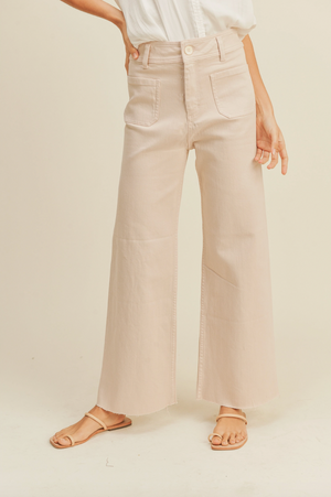 Front Pocket Wide Leg Pants