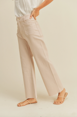 Front Pocket Wide Leg Pants