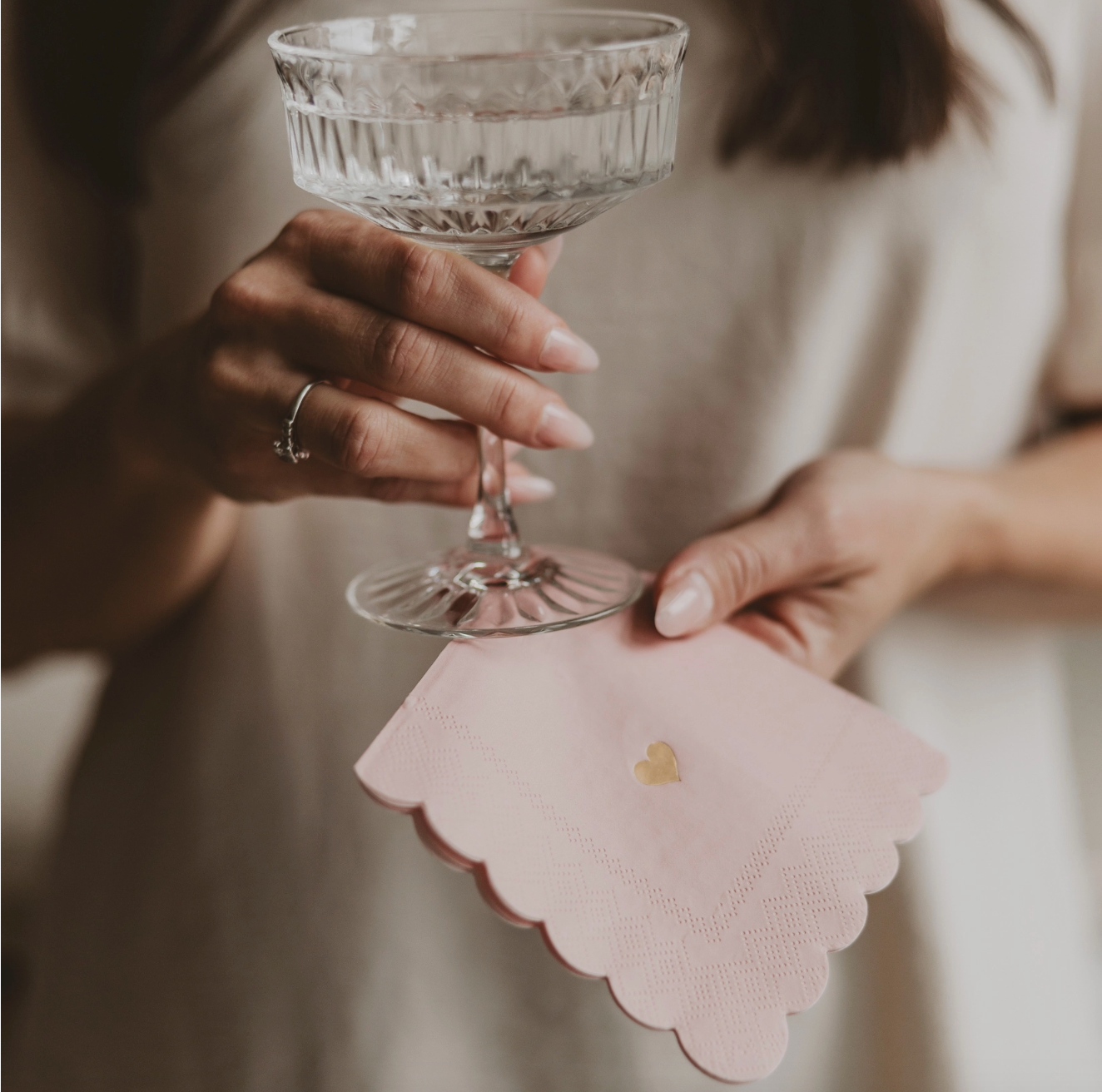 Heart Cocktail Napkins