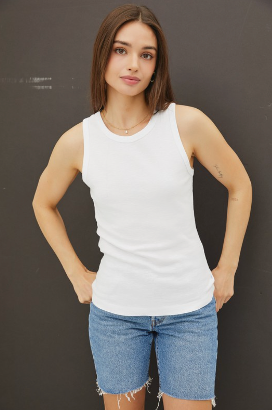 Cotton Crew Neck Tank