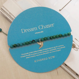 Chrysocolla Hummingbird Charm Bracelet