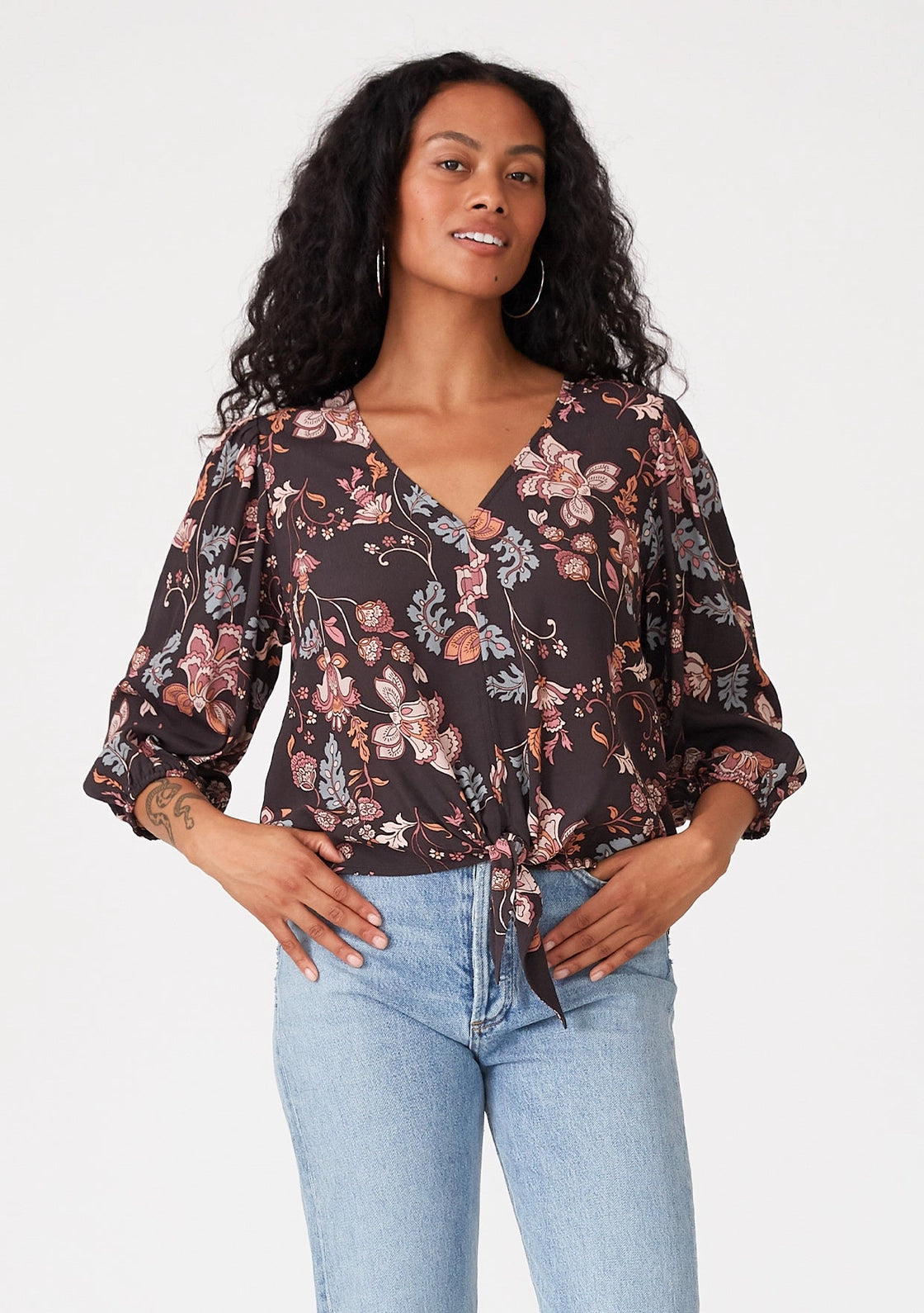 Winona Tie Front Blouse