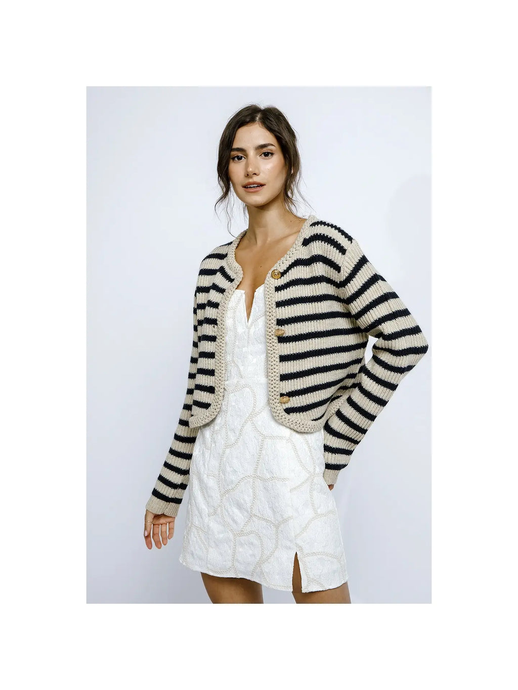 Nautical Striped Cardigan