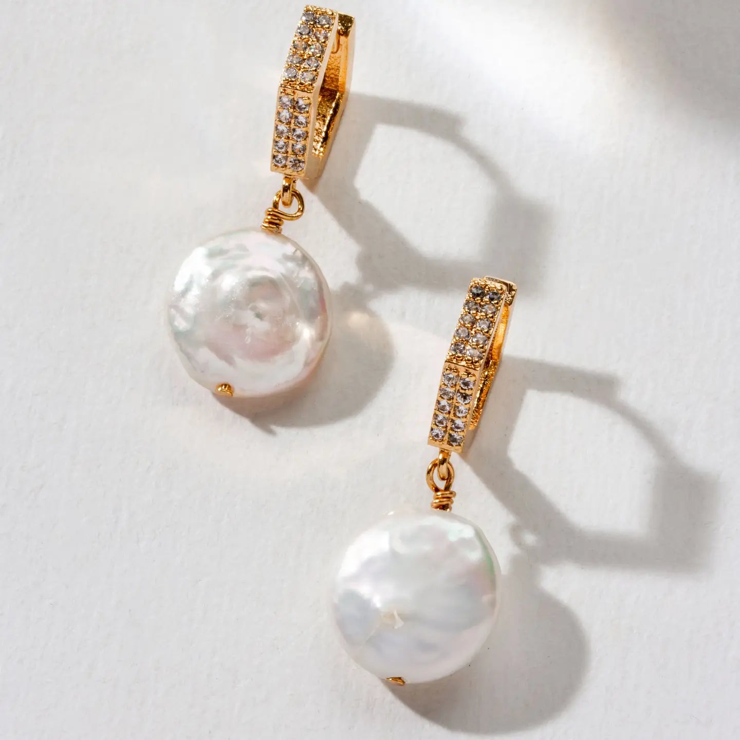 Seaborn Pearl Cz Huggie Earring