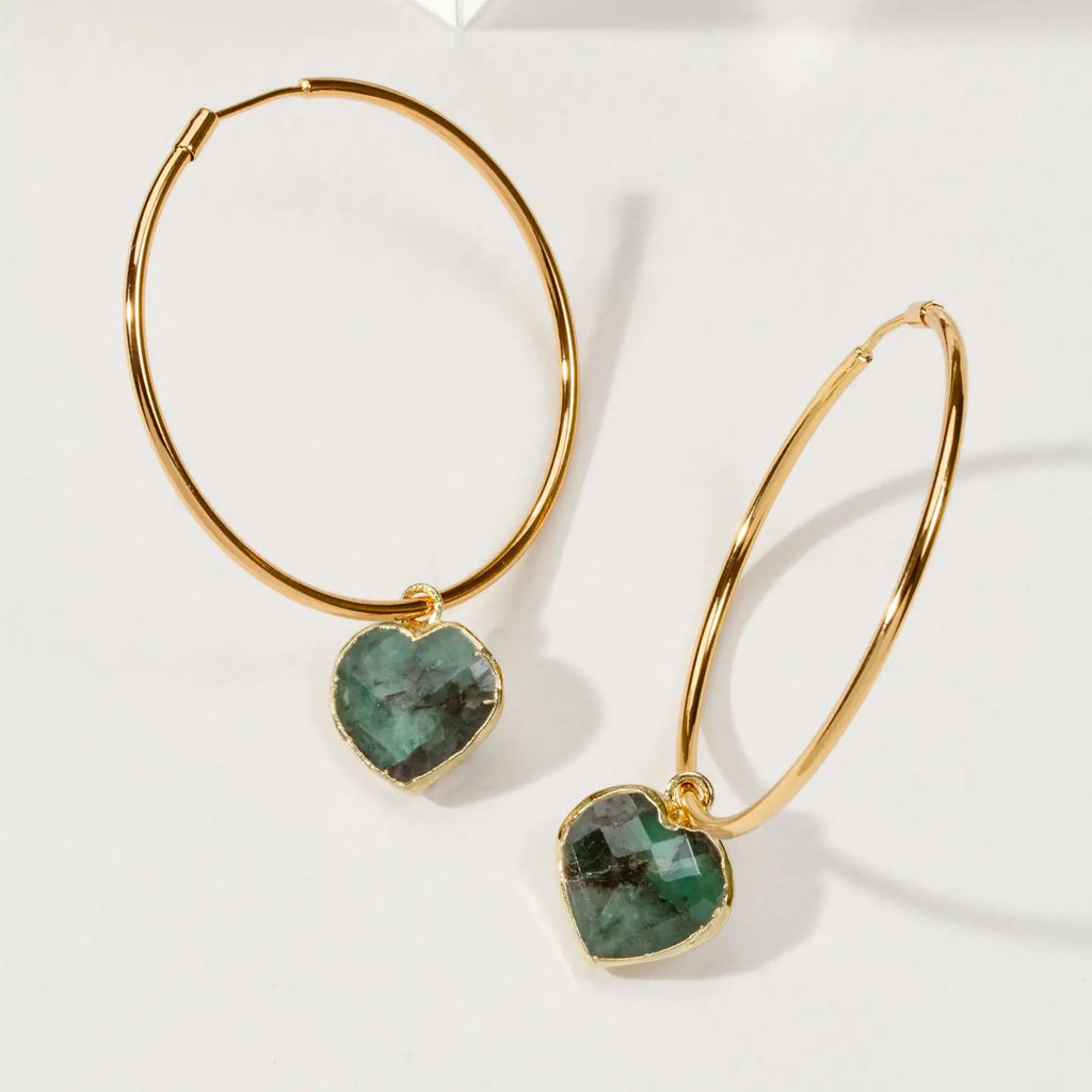 Heart of Gold Hoop Earrings