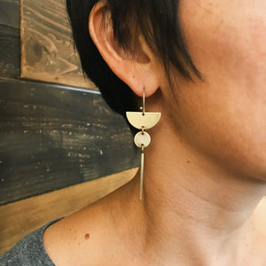 Geo Dangle Drop Earrings