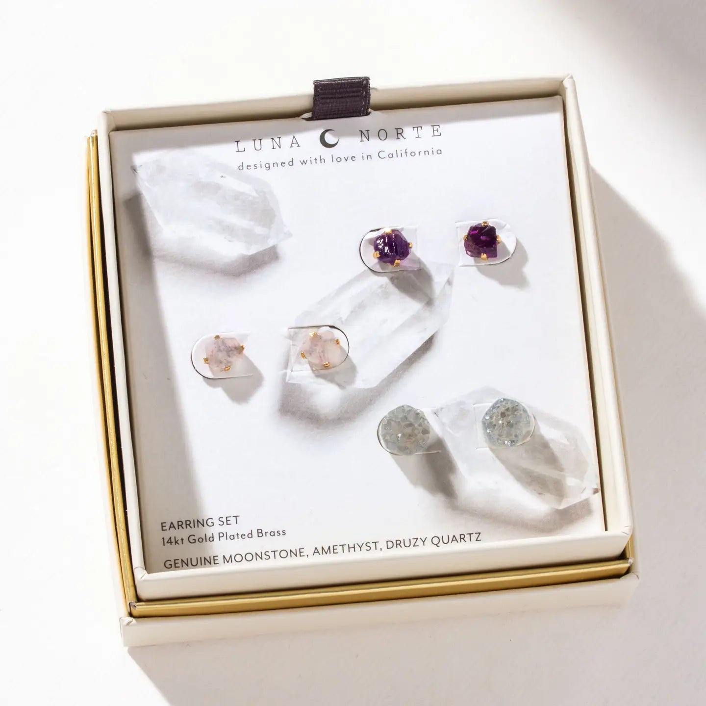 Gemstone Trio Earring Set