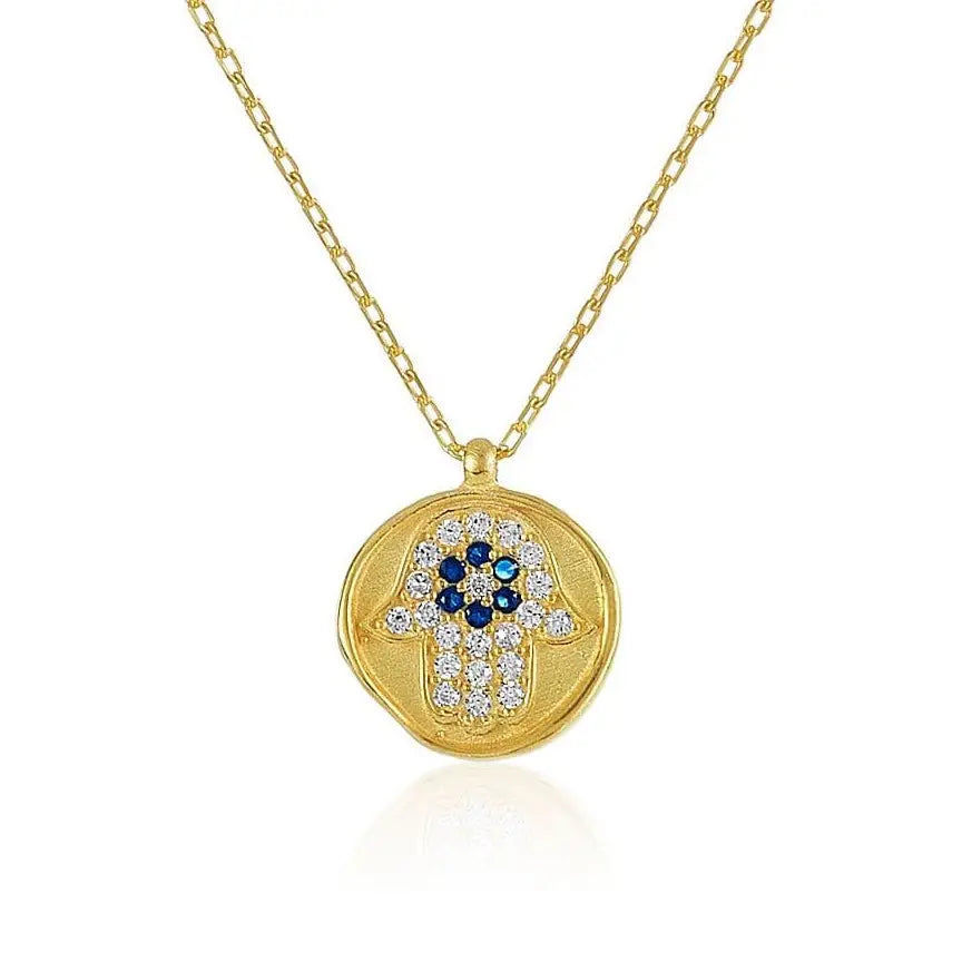 Hamsa Hand Gold Necklace