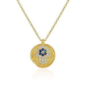 Hamsa Hand Gold Necklace