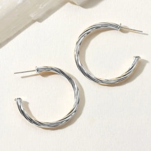 Helix Twisted Hoop Earrings