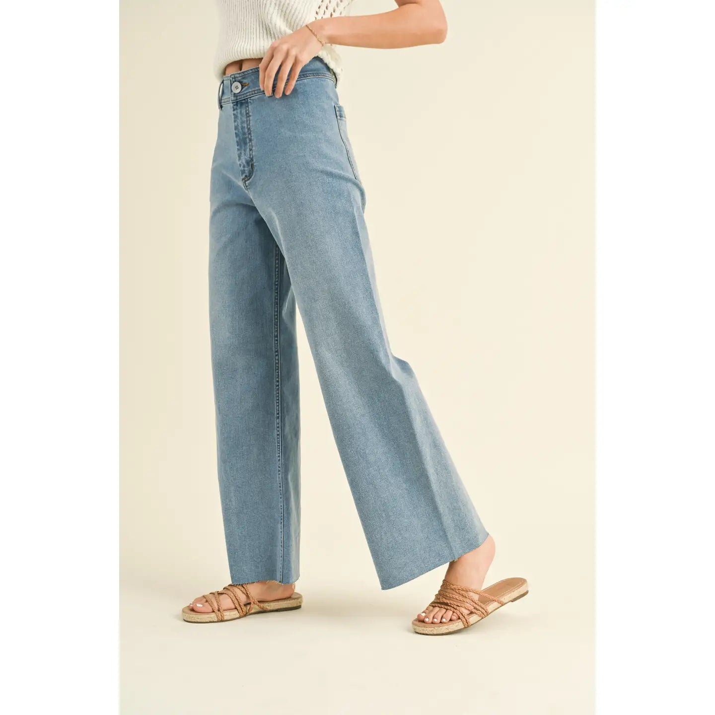 Miou Wide Leg Denim Pants