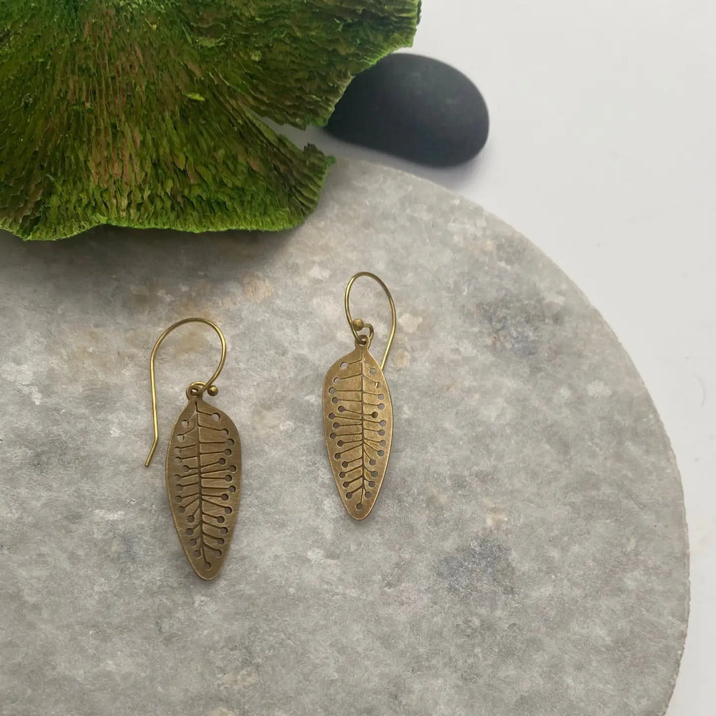 Cutout Leaf Earrings