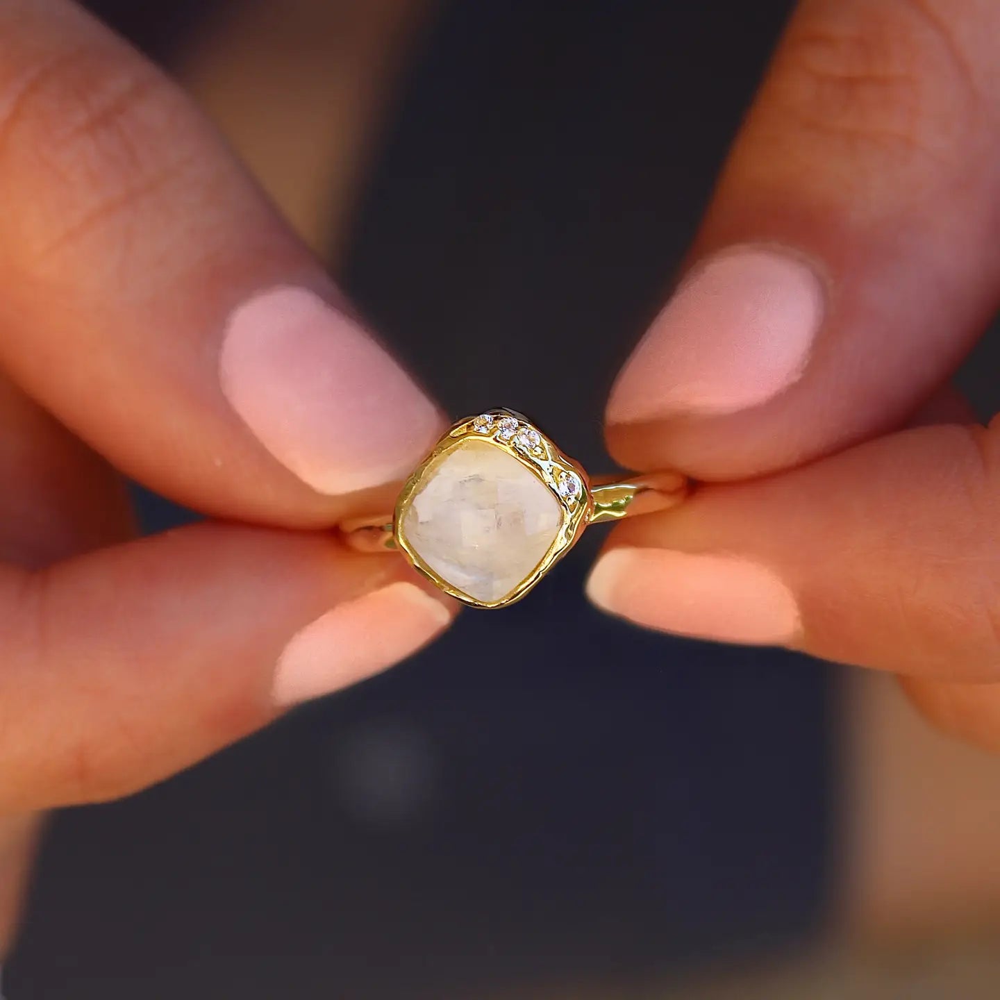 Luxe Freeform Moonstone Ring