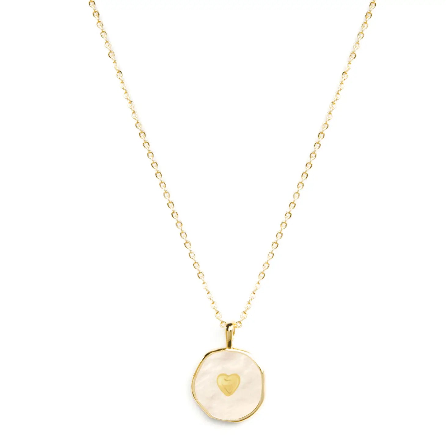 Shell and Heart Pendant Necklace