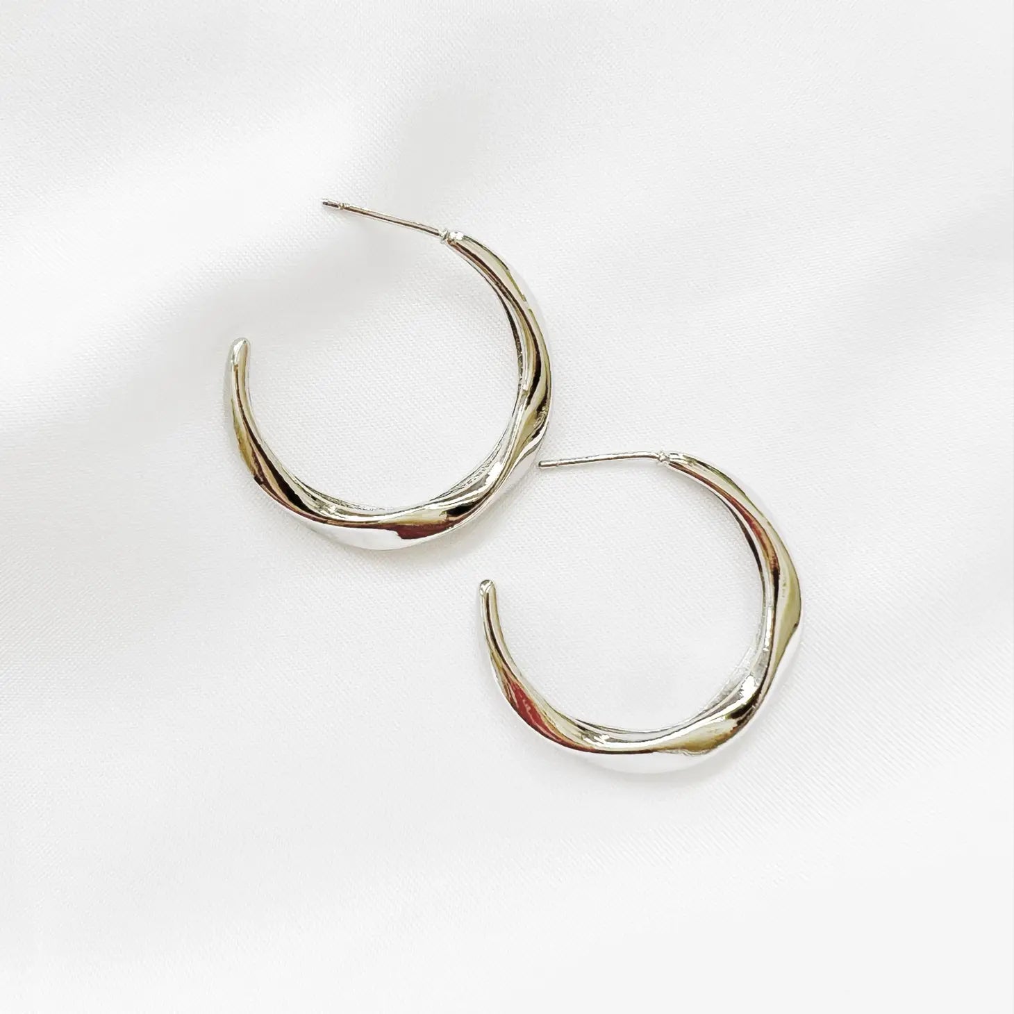 Jo Silver Hoops Earrings