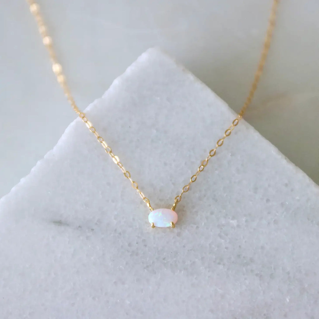 Tiny Opal Necklace