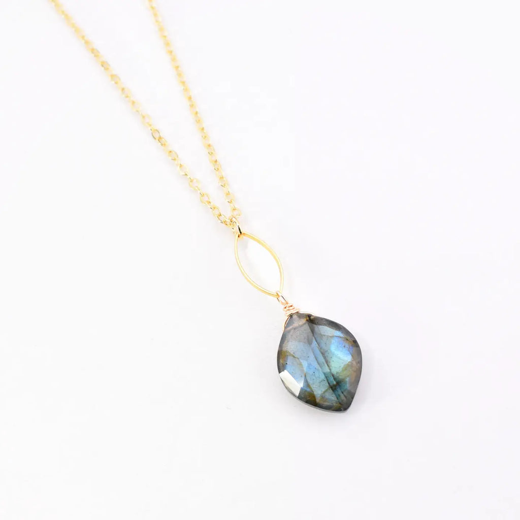 Raina Labradorite Marquis Necklace