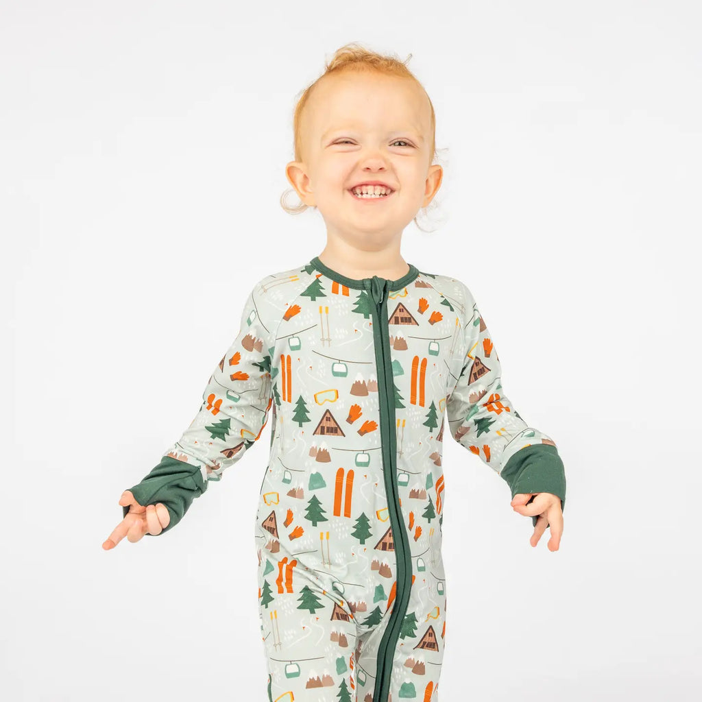 Ski Day Bamboo Sleepsuit