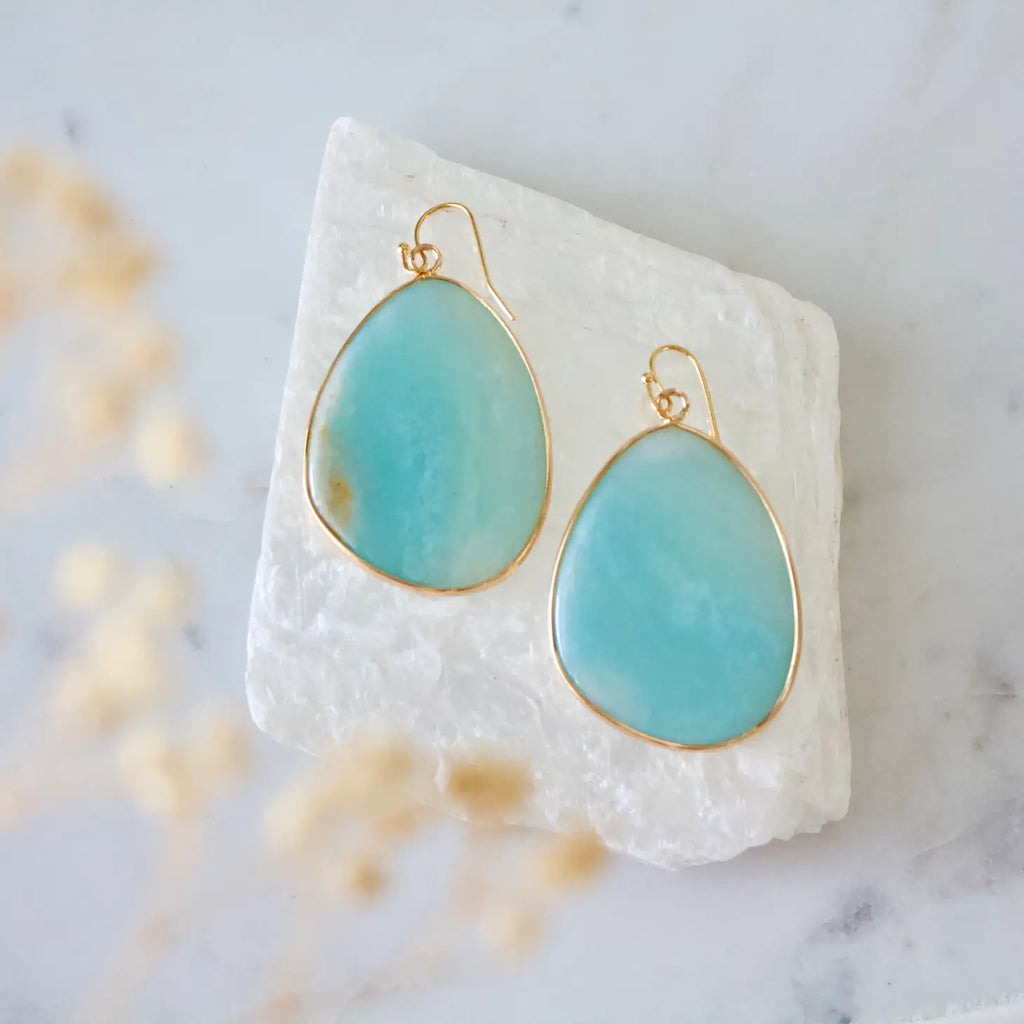 Slab Amazonite Earrings