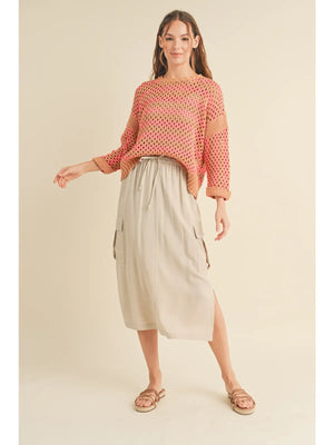 Striped Open Knit Sweater