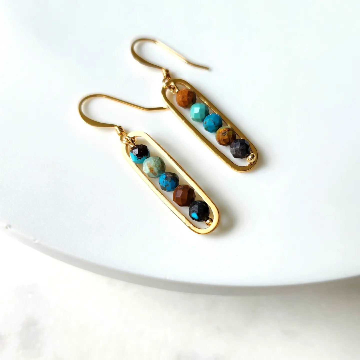 Turquoise Peapod Earring