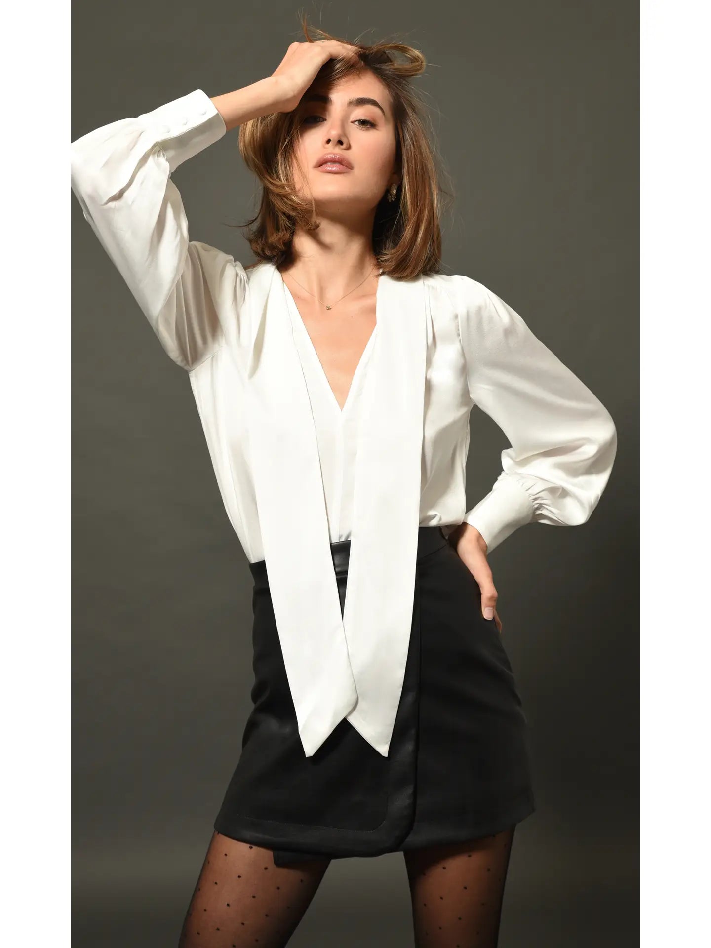 Edna Tie Neck Blouse