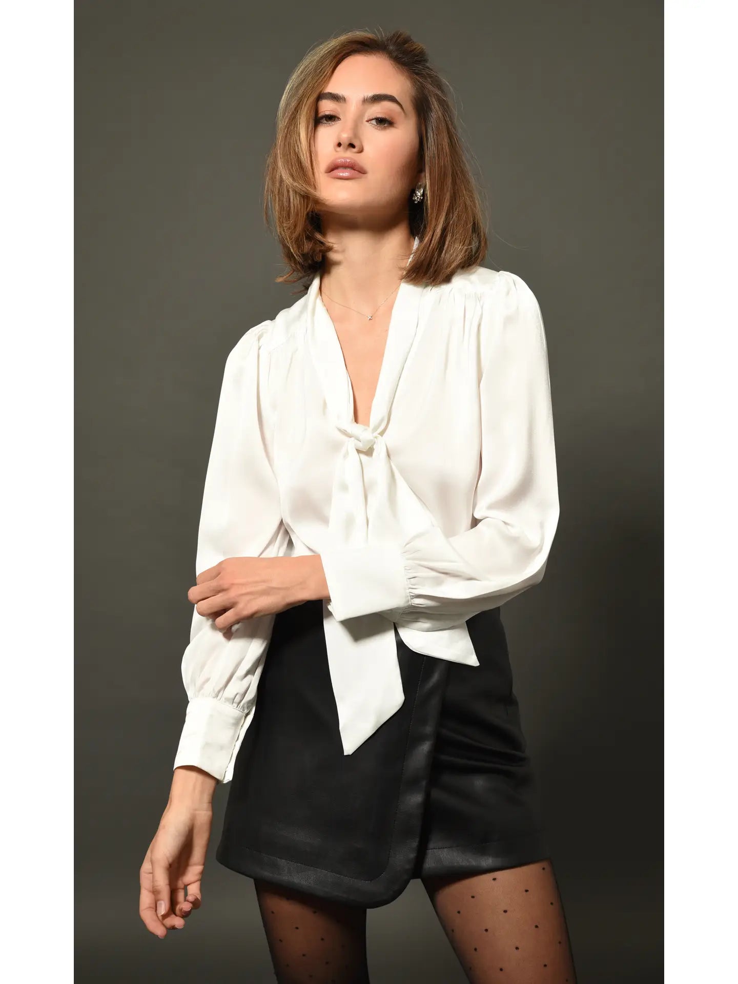 Edna Tie Neck Blouse