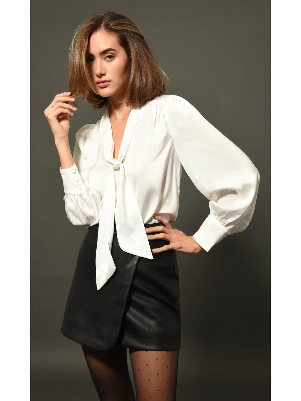 Edna Tie Neck Blouse