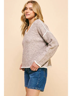 V-Neck Pullover Sweater