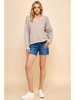 V-Neck Pullover Sweater