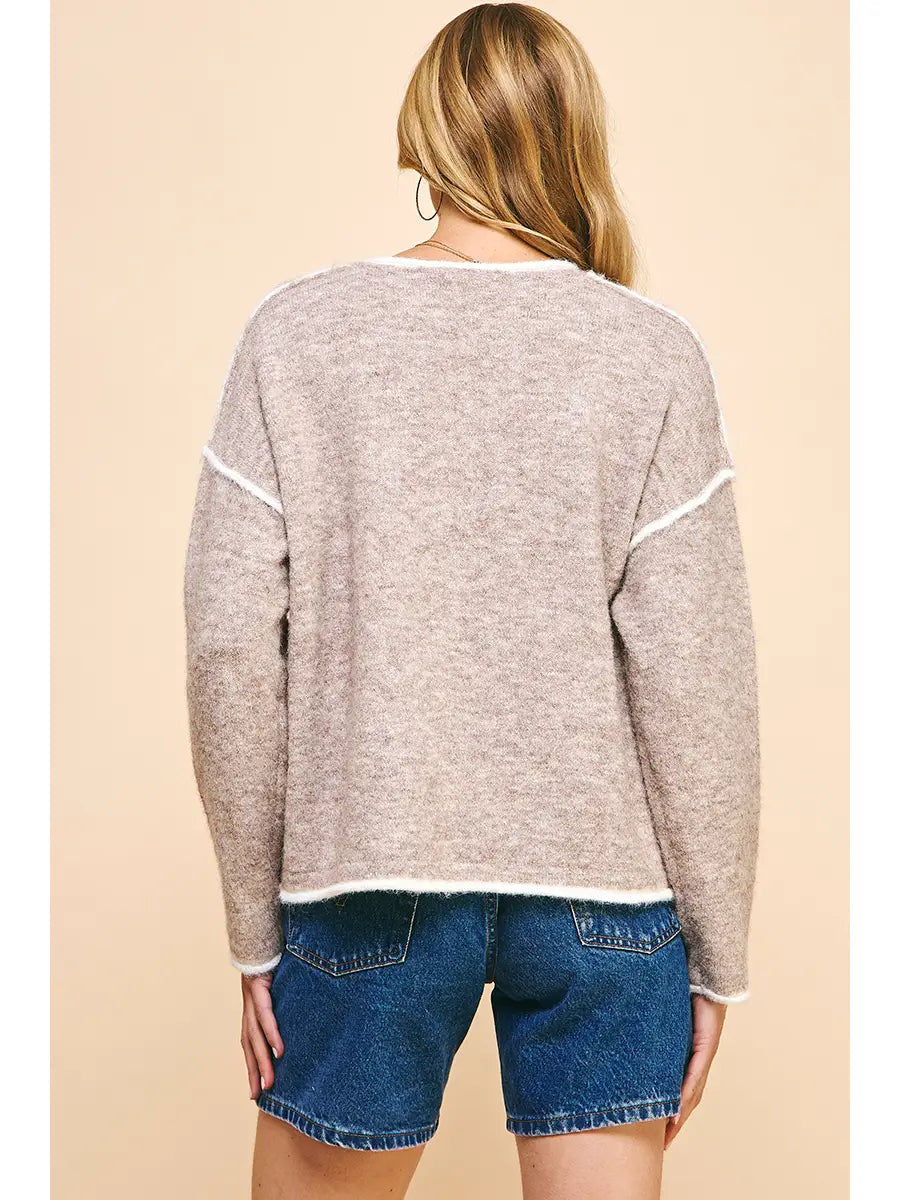 V-Neck Pullover Sweater