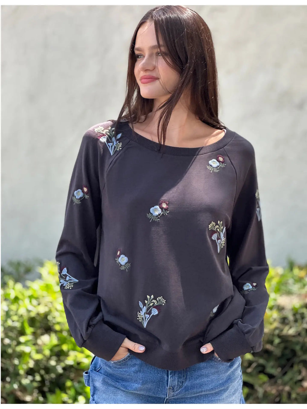 Wildflower Embroidered Pullover