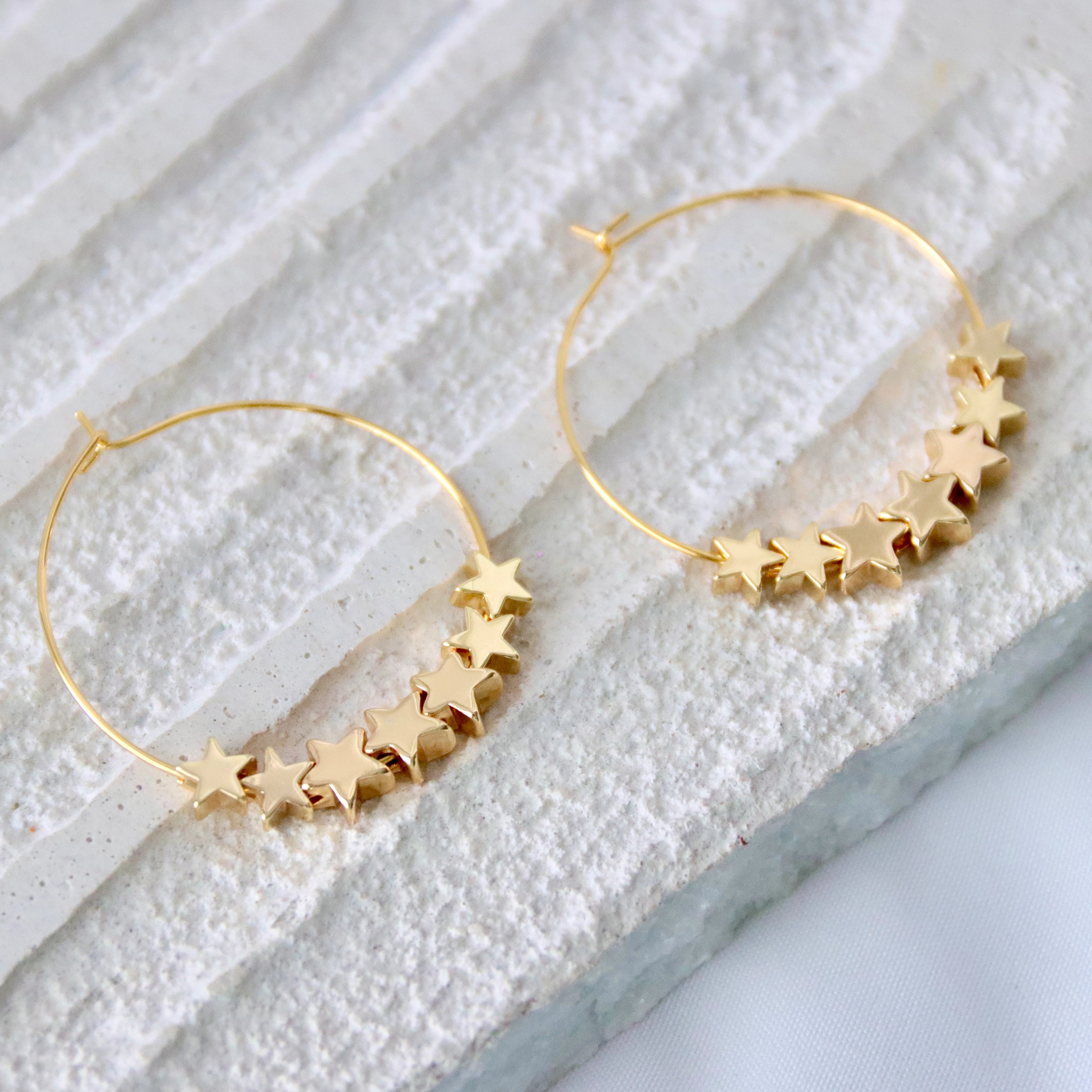 Star Hoop Earrings