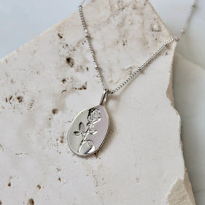 Rose Stamped Necklace