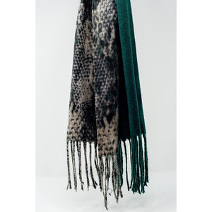 Green Snake Print Scarf